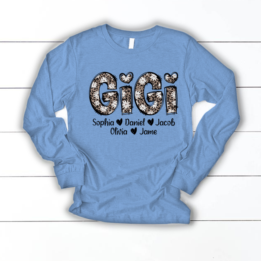Daisy Leopard Gigi Custom Gigi and Kids Mothers Day Gift Shirt