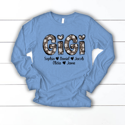 Daisy Leopard Gigi Custom Gigi and Kids Mothers Day Gift Shirt