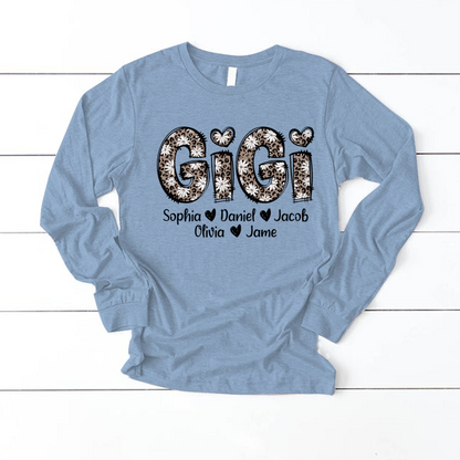 Daisy Leopard Gigi Custom Gigi and Kids Mothers Day Gift Shirt