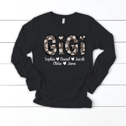 Daisy Leopard Gigi Custom Gigi and Kids Mothers Day Gift Shirt