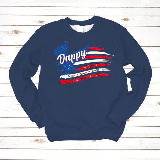 Dappy With Grandkids Names 4th Of July CTL94 Sweatshirt