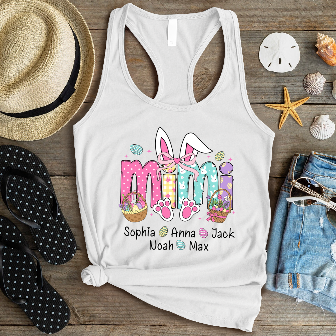 Easter Mimi Bunny Gift For Family, Custom Grandma And Grandkids Gifts Easter Day