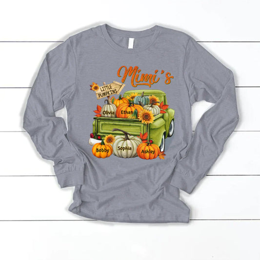 Fall Season Green Truck Mimi Personalized Longsleeve