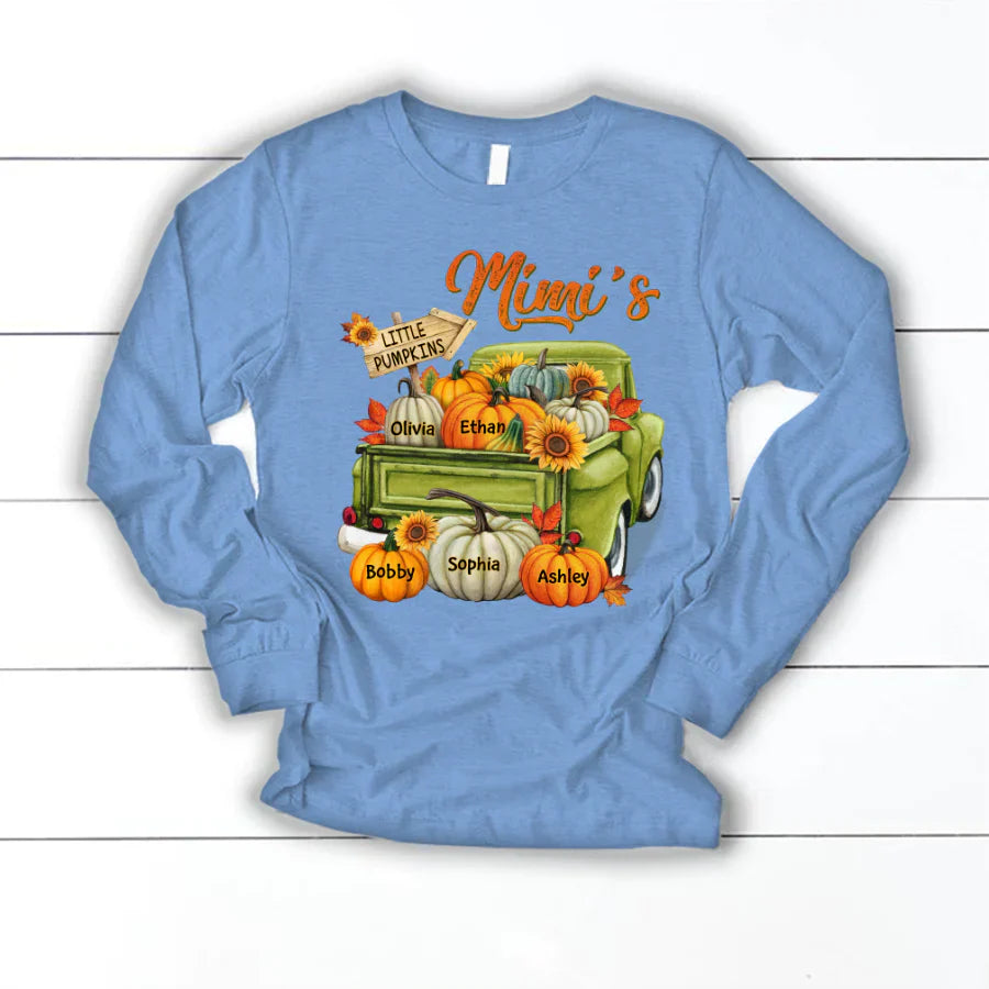 Fall Season Green Truck Mimi Personalized Longsleeve
