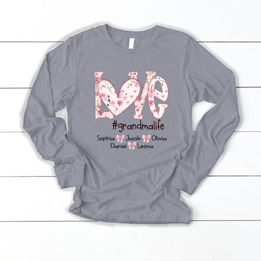 Flower Love Grandma Life Daisy Floral Mothers Day Gift Shirt