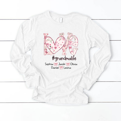 Flower Love Grandma Life Daisy Floral Mothers Day Gift Shirt