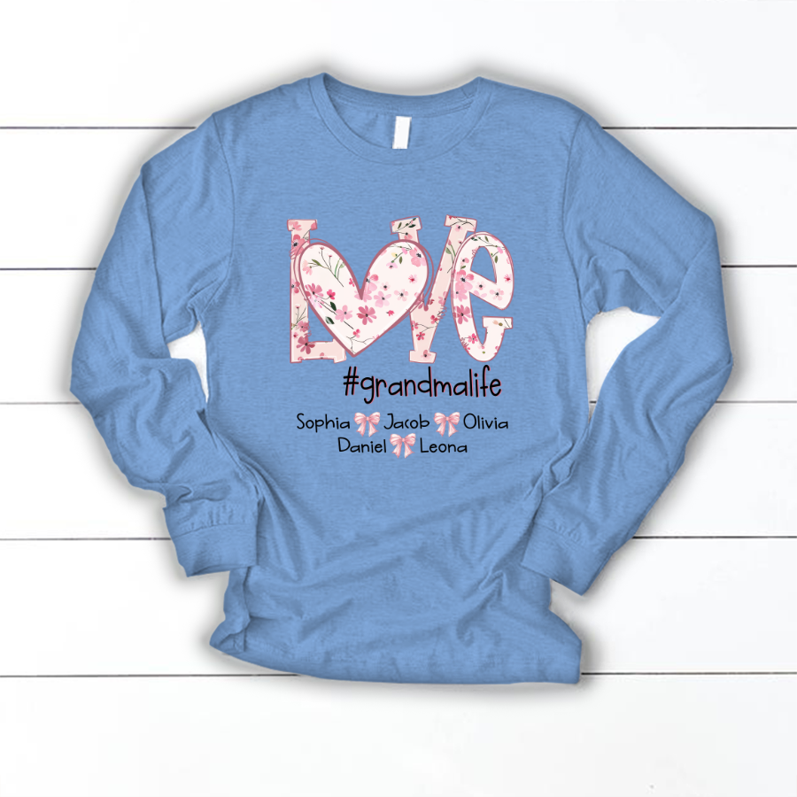 Flower Love Grandma Life Daisy Floral Mothers Day Gift Shirt