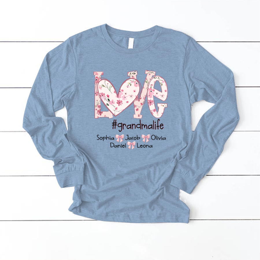 Flower Love Grandma Life Daisy Floral Mothers Day Gift Shirt