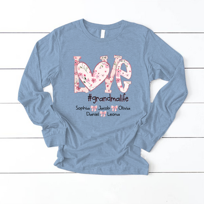 Flower Love Grandma Life Daisy Floral Mothers Day Gift Shirt