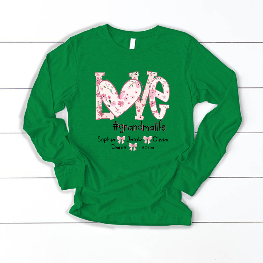 Flower Love Grandma Life Daisy Floral Mothers Day Gift Shirt