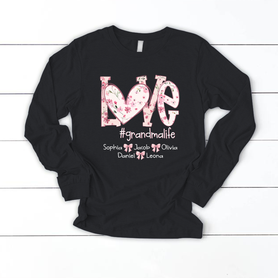 Flower Love Grandma Life Daisy Floral Mothers Day Gift Shirt