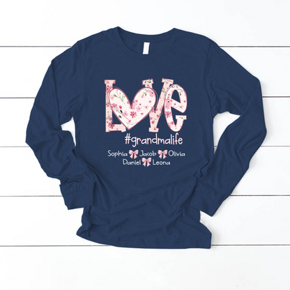 Flower Love Grandma Life Daisy Floral Mothers Day Gift Shirt