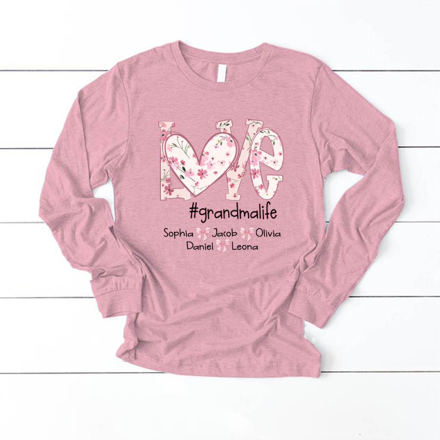 Flower Love Grandma Life Daisy Floral Mothers Day Gift Shirt