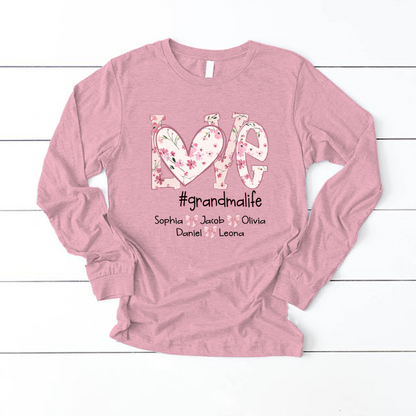 Flower Love Grandma Life Daisy Floral Mothers Day Gift Shirt
