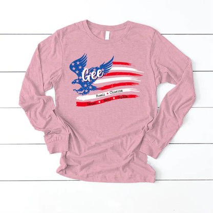 Gee With Grandkids Names 4th Of July CTL94 Longsleeve