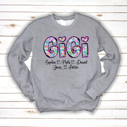 Gigi Coquette Floral Gigi And Grandkids Mothers Day Shirt