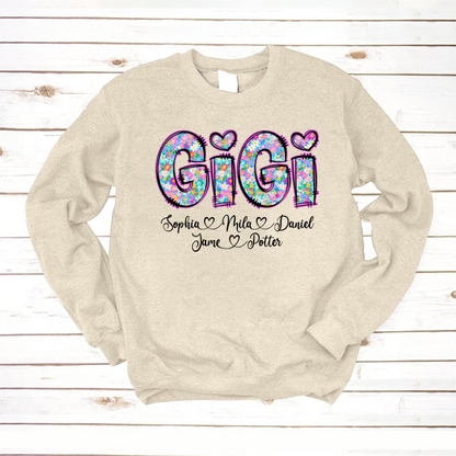 Gigi Coquette Floral Gigi And Grandkids Mothers Day Shirt