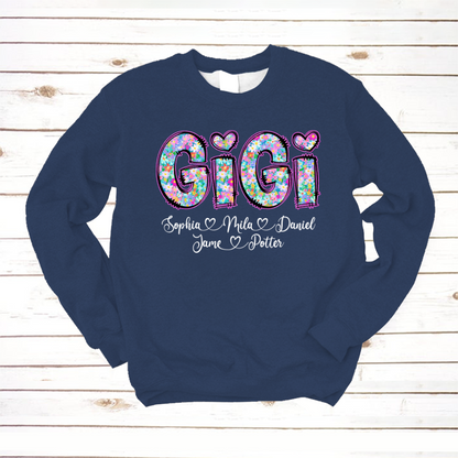 Gigi Coquette Floral Gigi And Grandkids Mothers Day Shirt