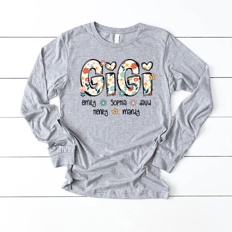 Gigi Mimi Grandma Boho Floral Custom Grandma And Grandkids