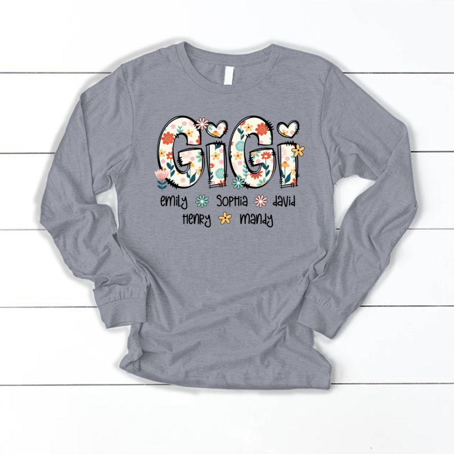 Gigi Mimi Grandma Boho Floral Custom Grandma And Grandkids