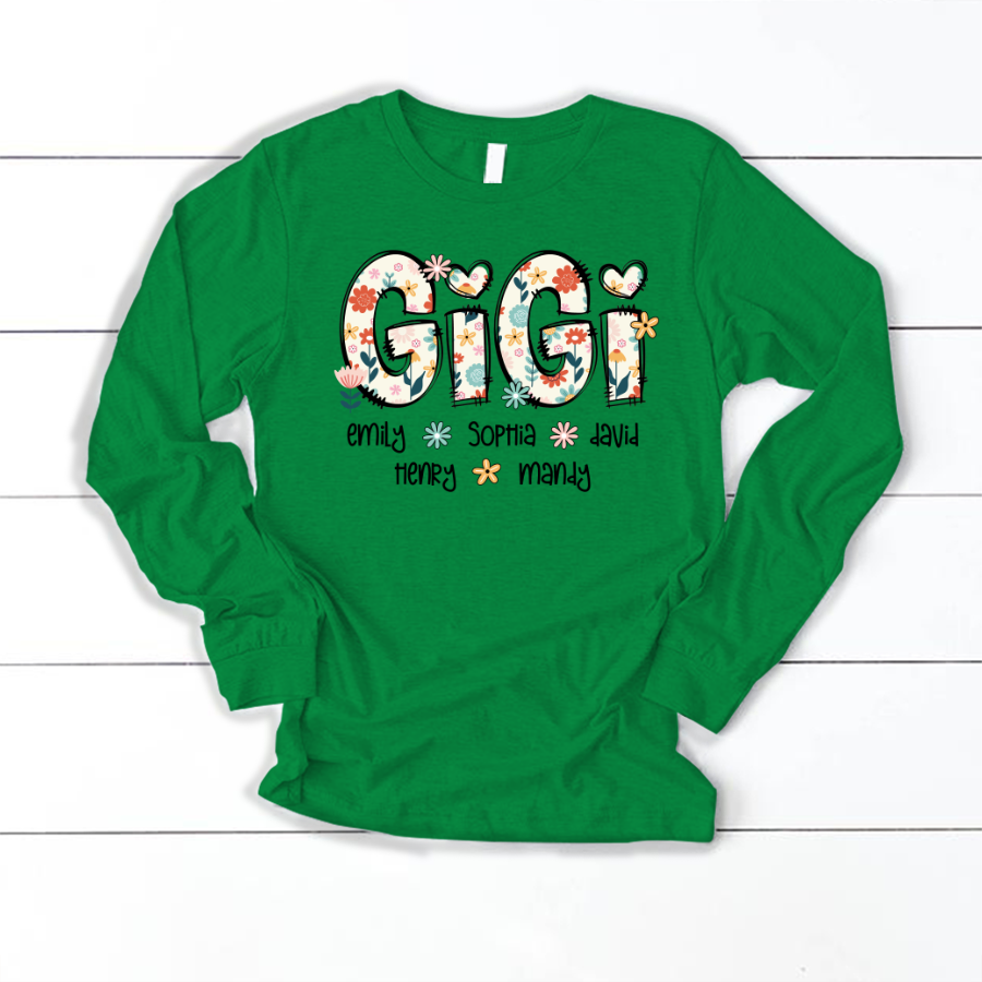 Gigi Mimi Grandma Boho Floral Custom Grandma And Grandkids
