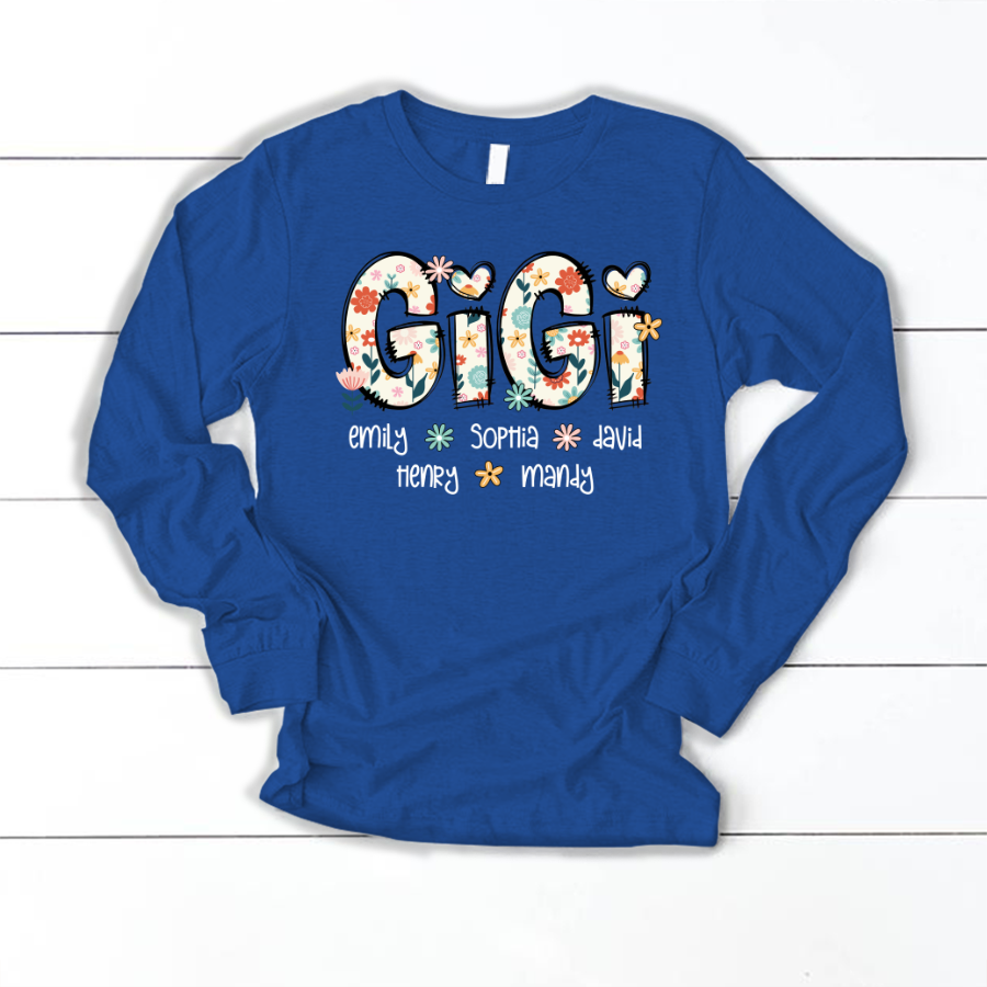 Gigi Mimi Grandma Boho Floral Custom Grandma And Grandkids