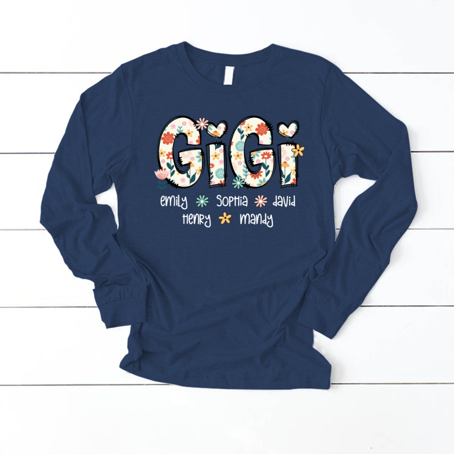 Gigi Mimi Grandma Boho Floral Custom Grandma And Grandkids