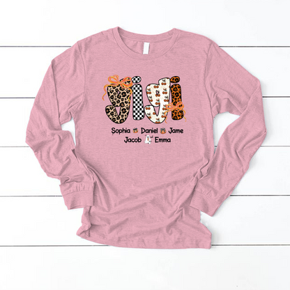 Gigi Pumpkin Spooky Custom Gigi And Grandkids Shirt
