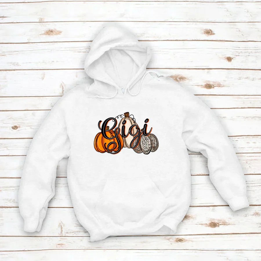 Gigi Pumpkins Leopard Autumn Hoodie