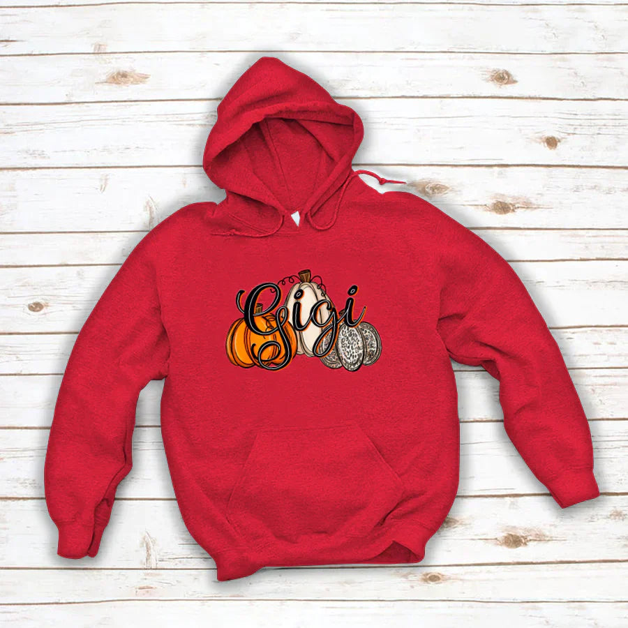Gigi Pumpkins Leopard Autumn Hoodie