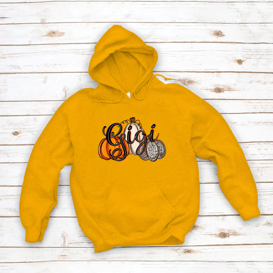 Gigi Pumpkins Leopard Autumn Hoodie