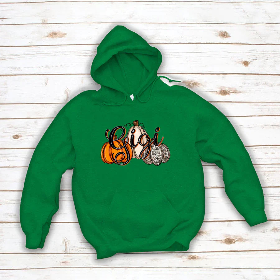 Gigi Pumpkins Leopard Autumn Hoodie