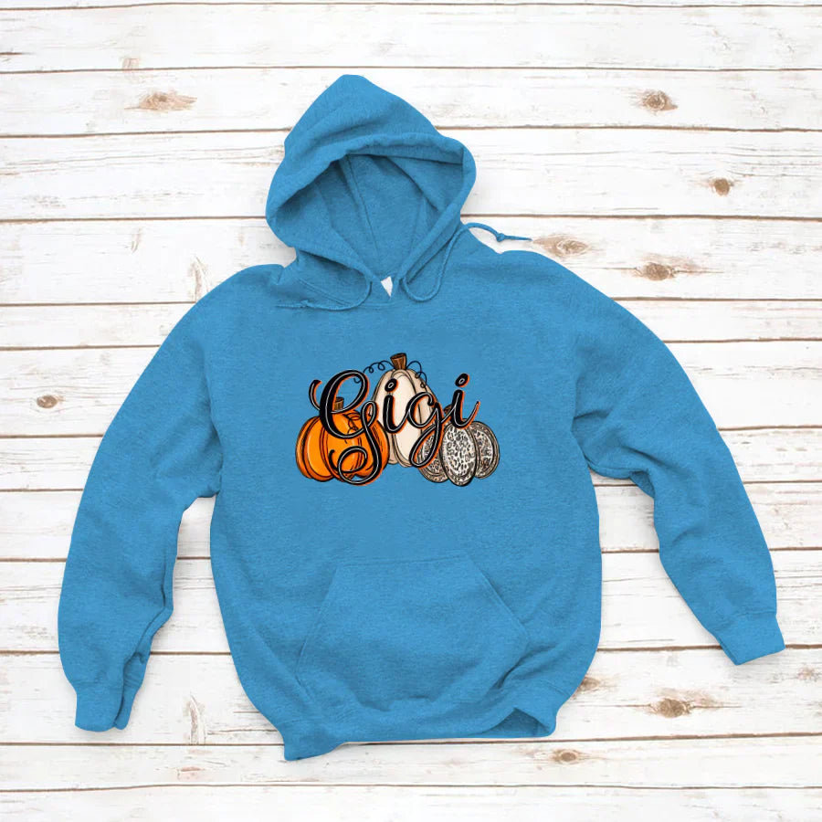 Gigi Pumpkins Leopard Autumn Hoodie