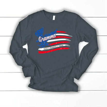 Gramms With Grandkids Names 4th Of July CTL94 Longsleeve