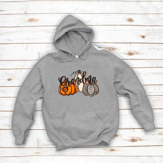 Grandma Pumpkins Leopard Autumn Hoodie