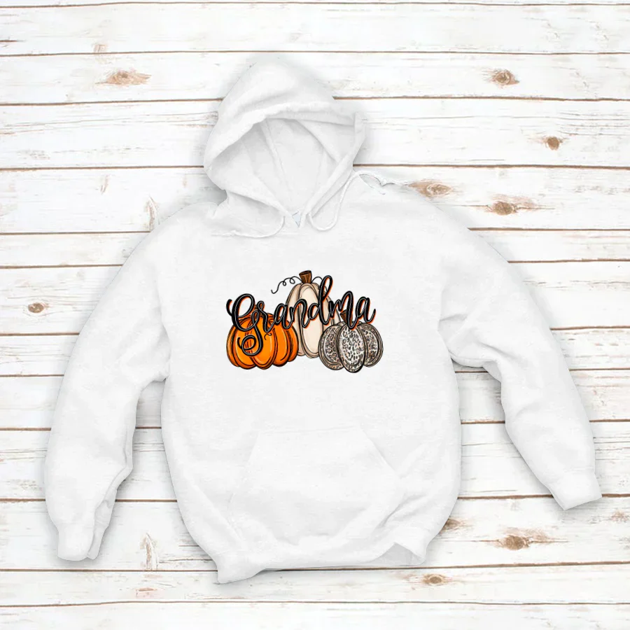 Grandma Pumpkins Leopard Autumn Hoodie