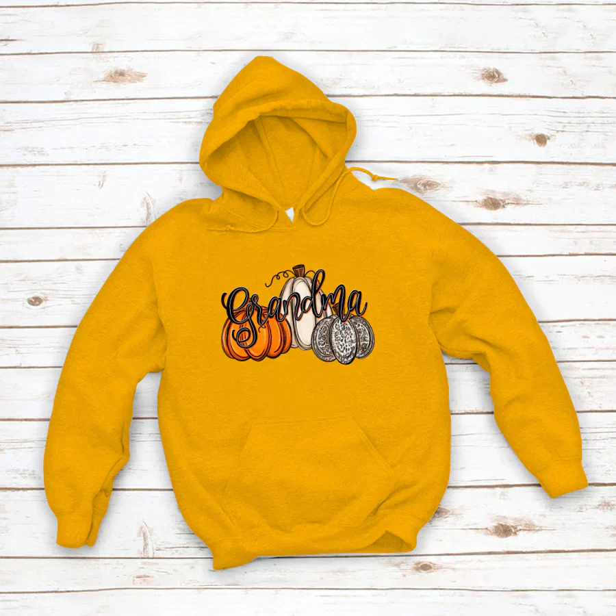 Grandma Pumpkins Leopard Autumn Hoodie
