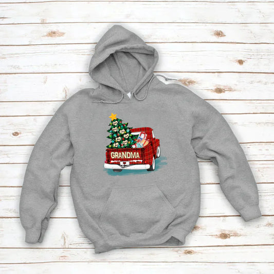 Grandma and Grandkids Christmas Truck 2022 Hoodie