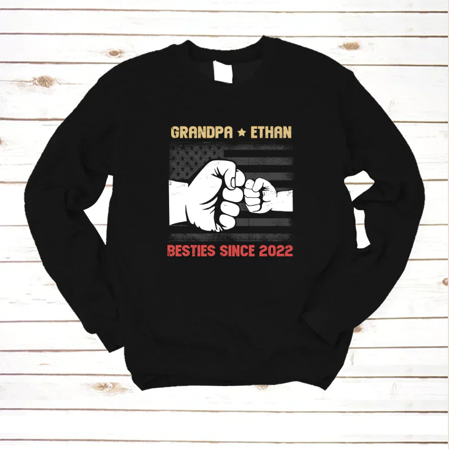 Grandpa And Grandkids Flag American VTN221126 Sweatshirt