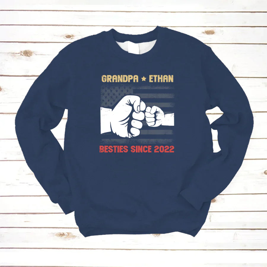 Grandpa And Grandkids Flag American VTN221126 Sweatshirt