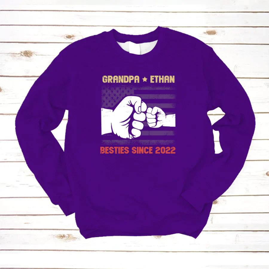 Grandpa And Grandkids Flag American VTN221126 Sweatshirt