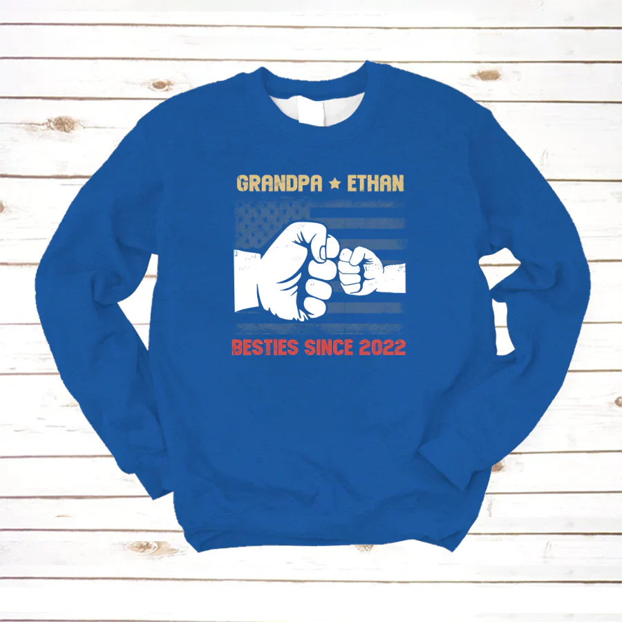 Grandpa And Grandkids Flag American VTN221126 Sweatshirt