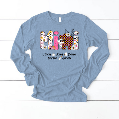 Halloween Mimi Pumpkins Boo Custom Grandma And Grandkids  Shirt