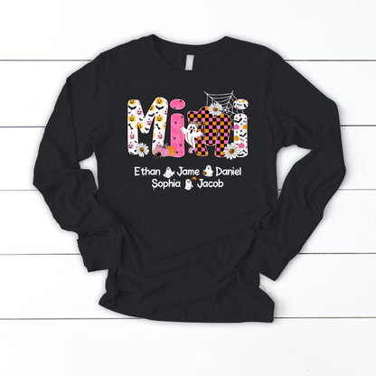 Halloween Mimi Pumpkins Boo Custom Grandma And Grandkids  Shirt