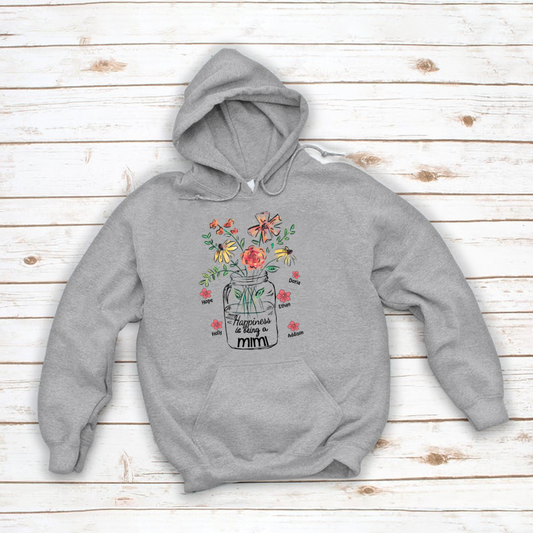 Happiness Is Being A Mimi Water Flowers Hoodie