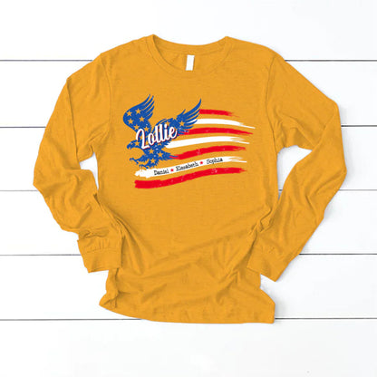 Lollie With Grandkids Names 4th Of July CTL94 Longsleeve