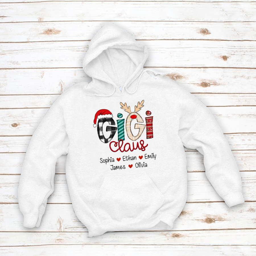 Merry Chistmas Gigi Claus With Grandkids CL01 Hoodie