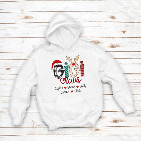 Merry Chistmas Gigi Claus With Grandkids CL01 Hoodie