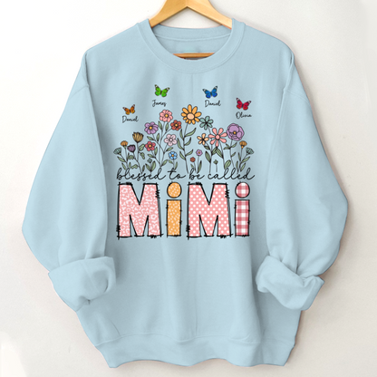 Mimi Floral And Butterfly Custom Mimi And Grandkids Gift For Mothers Day