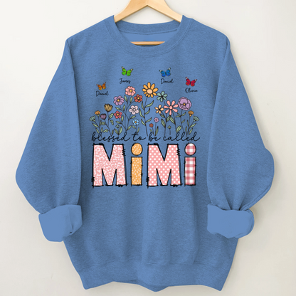 Mimi Floral And Butterfly Custom Mimi And Grandkids Gift For Mothers Day